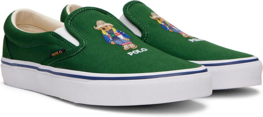Polo Ralph Lauren Green Keaton Slip-On Sneakers - Picture 2