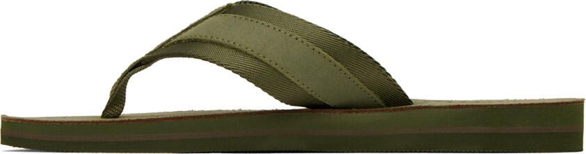 Polo Ralph Lauren Khaki Vintage Bolt Flip Flops - Picture 4