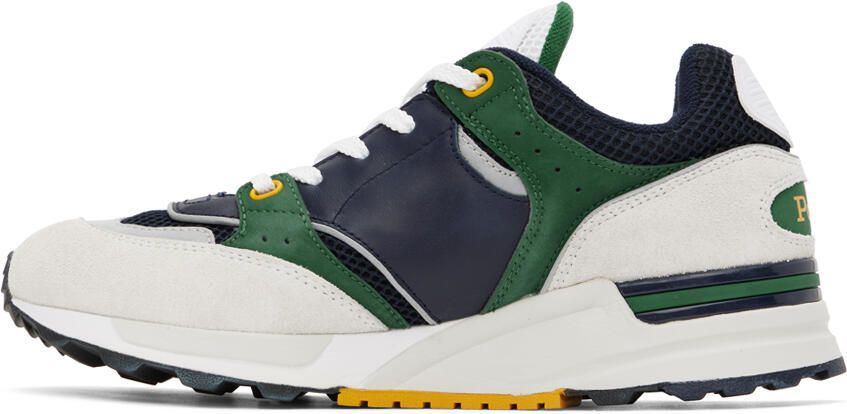 Polo Ralph Lauren Navy & Beige Trackster 200 Sneakers - Picture 3