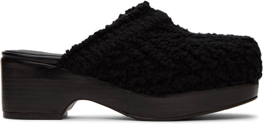 Recto Black Bohemian Clogs - Picture 5