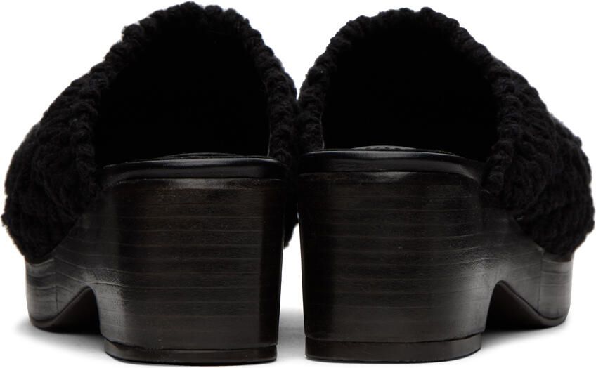 Recto Black Bohemian Clogs