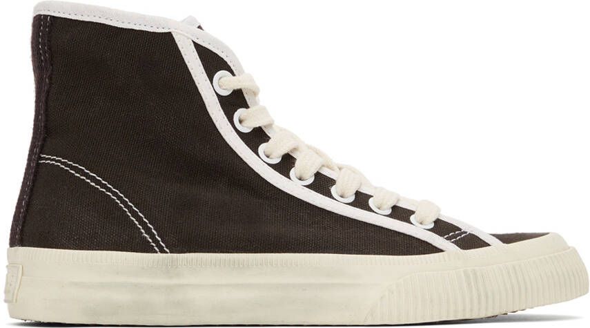 Re Done Black 70s High Top Sneakers - Picture 5