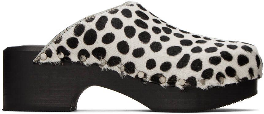Re Done Black & White 70s Studded Clogs - Picture 5