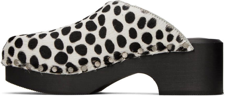 Re Done Black & White 70s Studded Clogs - Picture 3