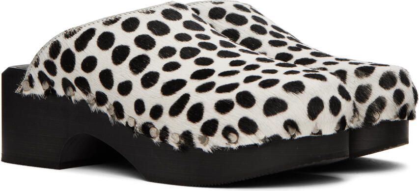 Re Done Black & White 70s Studded Clogs - Picture 2