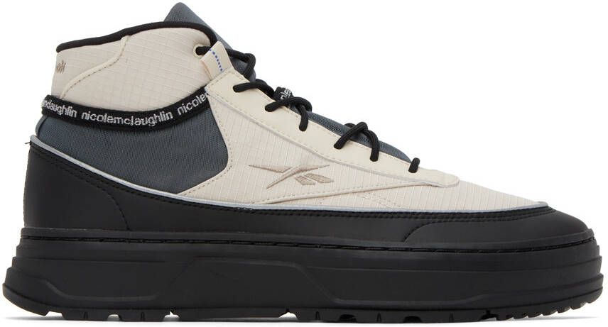 Reebok Classics Beige & Black Nicole McLaughlin Edition Club C Geo Mid Sneakers - Picture 5