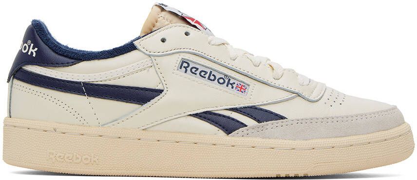 Reebok Classics Off-White & Navy Club C Revenge Vintage Sneakers - Picture 5