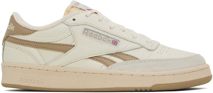 Reebok Classics Off-White & Taupe Club C Revenge Vintage Sneakers - Picture 4