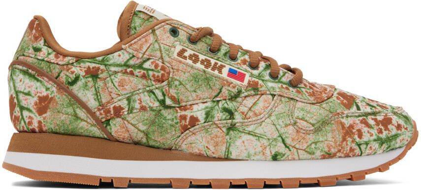 Reebok Classics Tan & Green LQQK Edition Sneakers - Picture 4