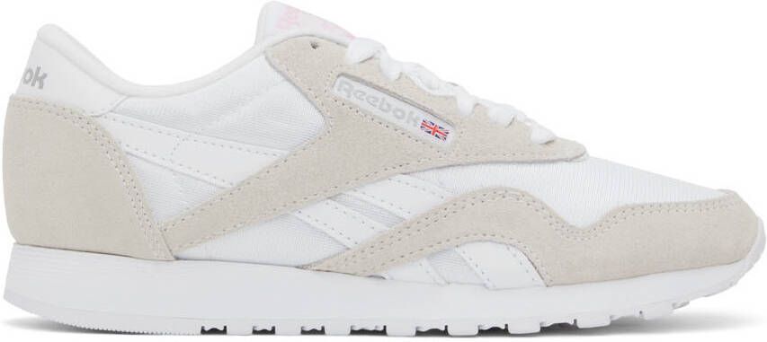 Reebok Classics White & Gray Classic Nylon Sneakers - Picture 8