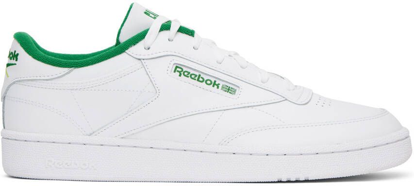 Reebok Classics White & Green Club C 85 Sneakers - Picture 4
