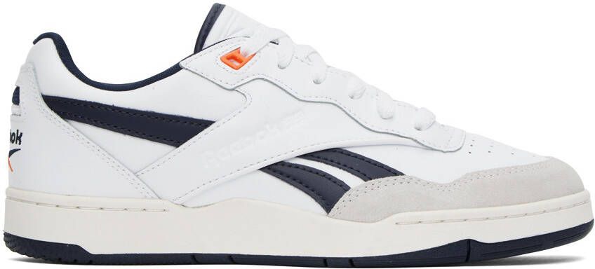 Reebok Classics White & Navy BB 4000 II Sneakers - Picture 5