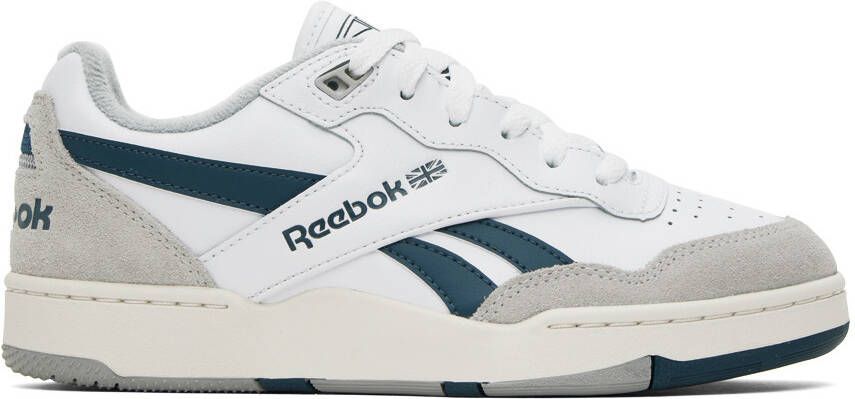 Reebok Classics White & Navy BB 4000 II Sneakers - Picture 4