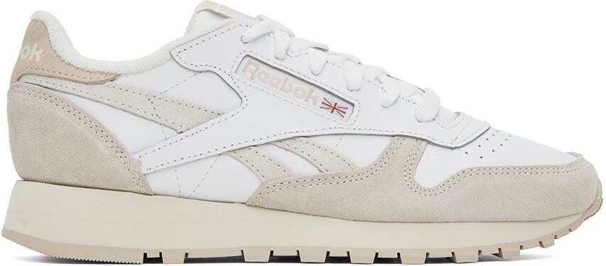 Reebok Classics White & Taupe Classic Sneakers - Picture 5