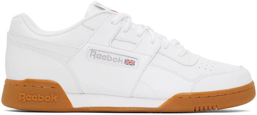 Reebok Classics White Leather Workout Plus Sneakers - Picture 5