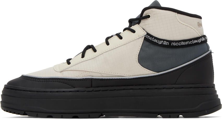 Reebok Classics Beige & Black Nicole McLaughlin Edition Club C Geo Mid Sneakers - Picture 3