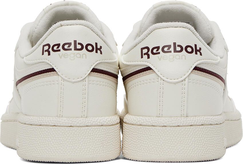 Reebok Classics Off-White & Burgundy Club C 85 Sneakers