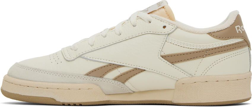 Reebok Classics Off-White & Taupe Club C Revenge Vintage Sneakers - Picture 3