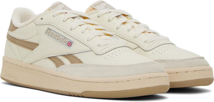 Reebok Classics Off-White & Taupe Club C Revenge Vintage Sneakers - Picture 2