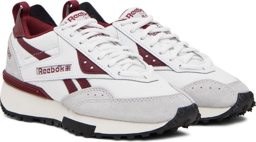 Reebok Classics White & Burgundy LX2200 Sneakers - Picture 2