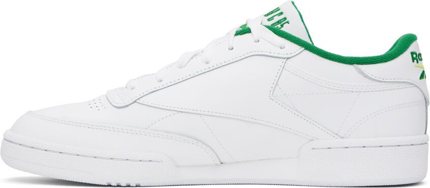 Reebok Classics White & Green Club C 85 Sneakers - Picture 3