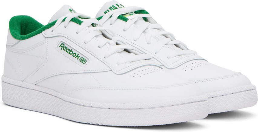 Reebok Classics White & Green Club C 85 Sneakers - Picture 2