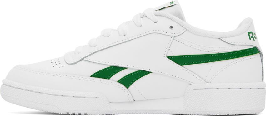 Reebok Classics White & Green Club C Revenge Sneakers - Picture 3