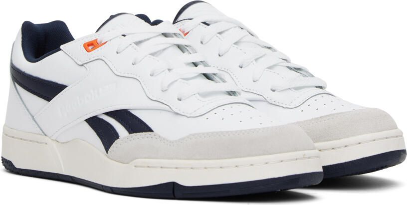 Reebok Classics White & Navy BB 4000 II Sneakers - Picture 2