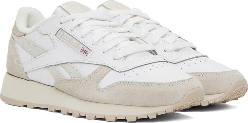 Reebok Classics White & Taupe Classic Sneakers - Picture 2