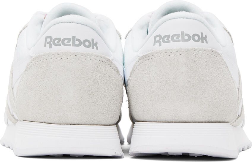 Reebok Classics White & Gray Classic Nylon Sneakers - Picture 2