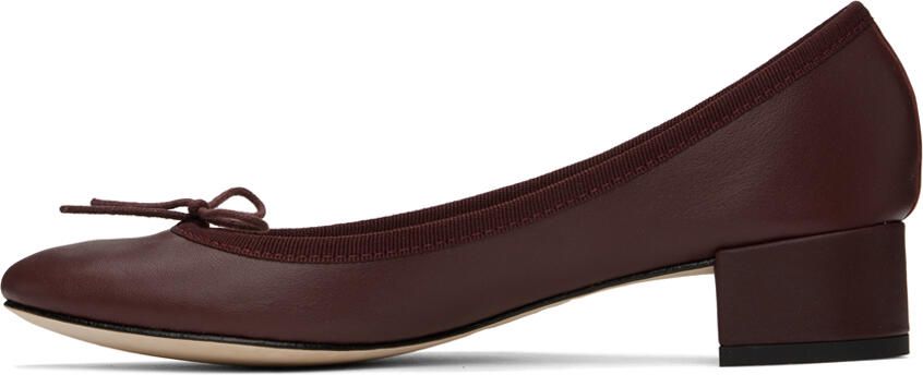 Repetto SSENSE Exclusive Burgundy Camille Heels - Picture 3