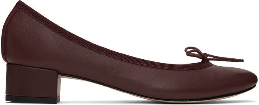 Repetto SSENSE Exclusive Burgundy Camille Heels - Picture 5