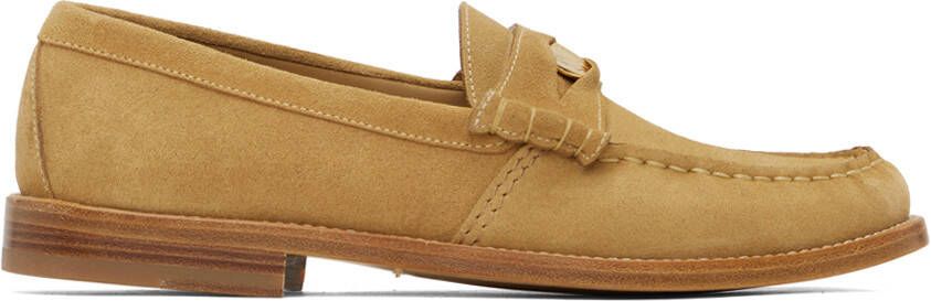 Rhude Beige Suede Penny Loafers - Picture 5