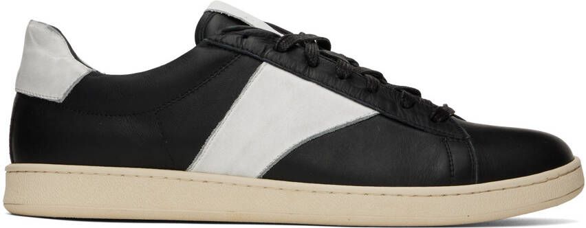 Rhude Black & White Court Sneakers - Picture 4