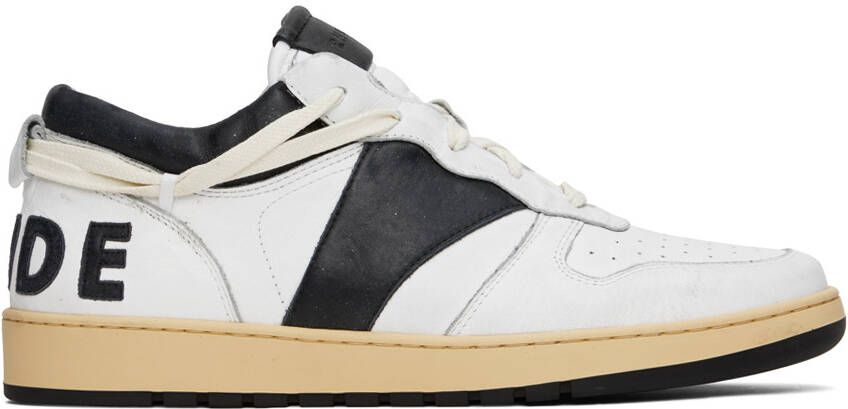 Rhude Black & White Rhecess Low Sneakers - Picture 5