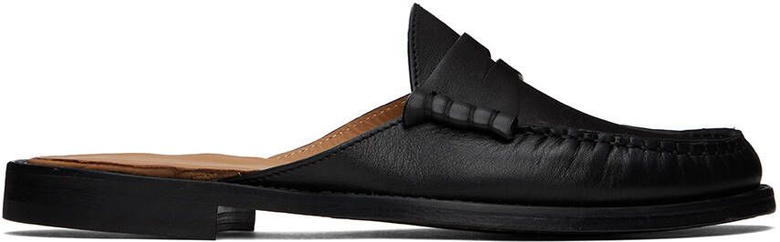Rhude Black Backless Loafers