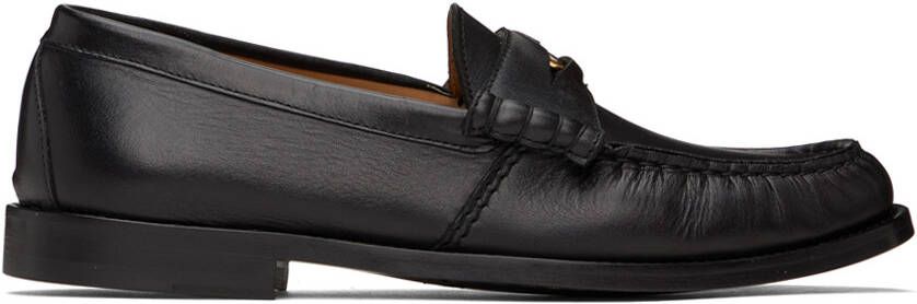 Rhude Black Leather Penny Loafers - Picture 5