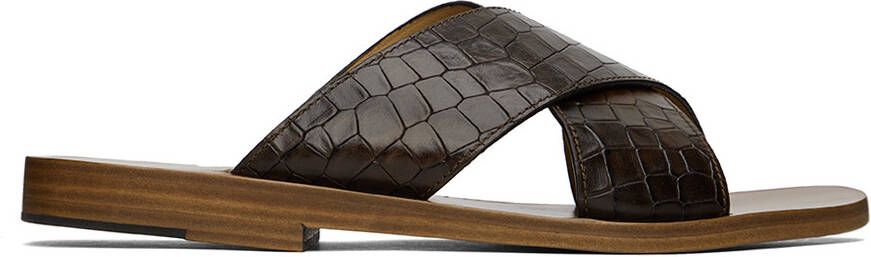 Rhude Brown Barths Sandals