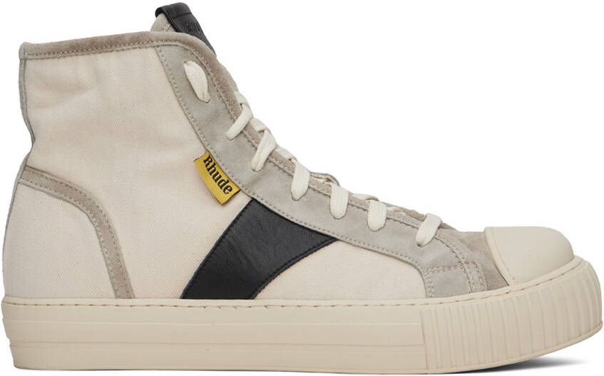 Rhude Off-White & Gray Bel Airs Sneakers - Picture 5