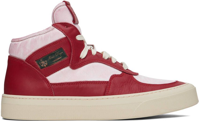 Rhude Red & White Cabriolets Sneakers - Picture 5