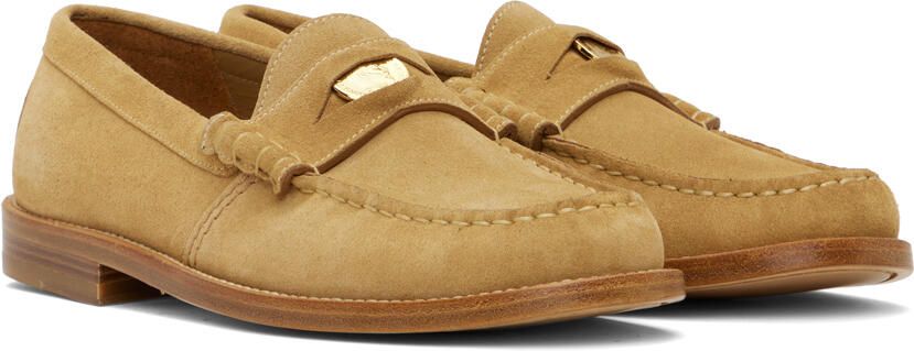 Rhude Beige Suede Penny Loafers - Picture 2