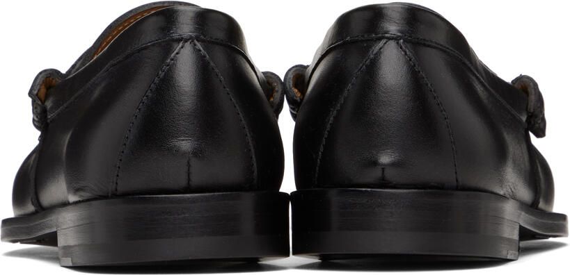 Rhude Black Leather Penny Loafers