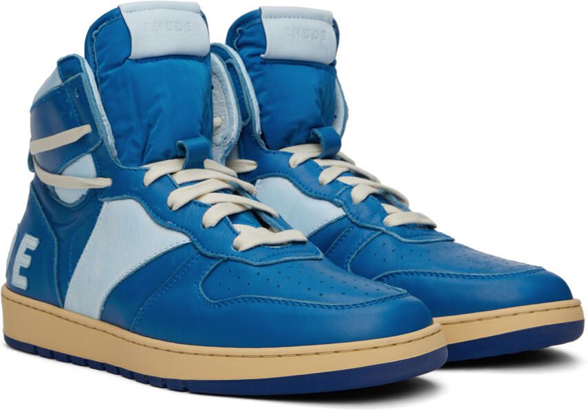 Rhude Blue Rhecess Hi Sneakers - Picture 2