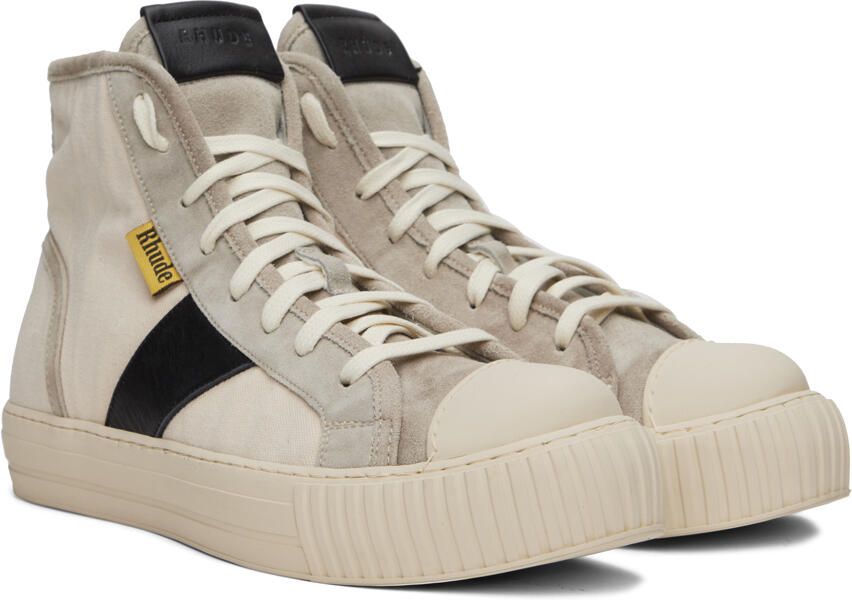 Rhude Off-White & Gray Bel Airs Sneakers - Picture 2