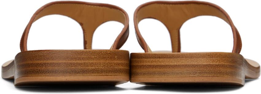 Rhude Tan Beach Sandals