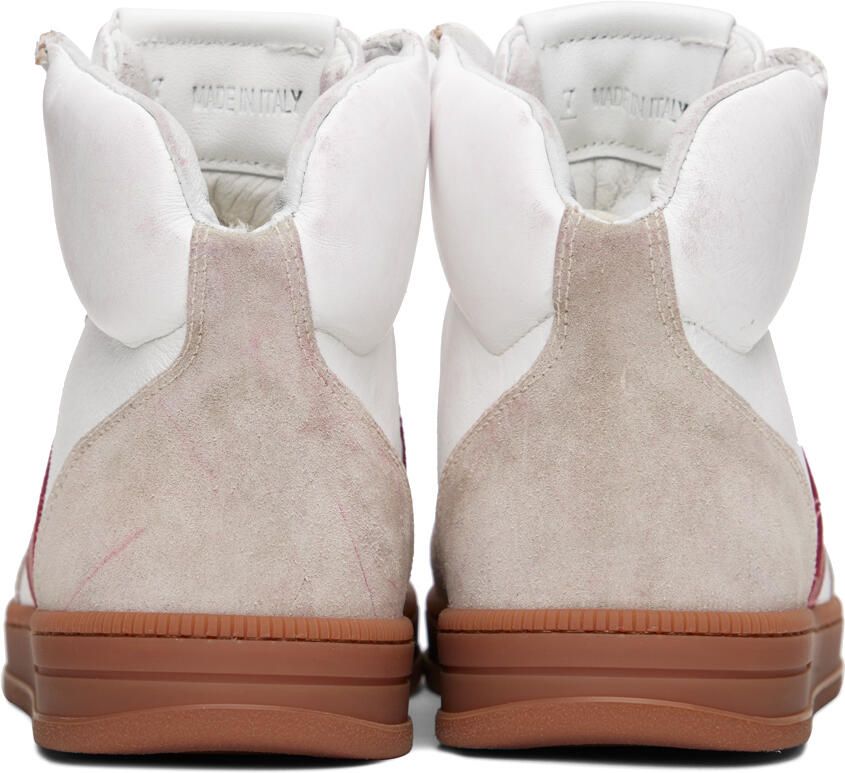 Rhude White & Beige High-Top Sneakers