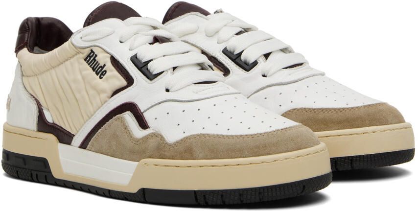 Rhude White & Beige Racing Sneakers - Picture 2
