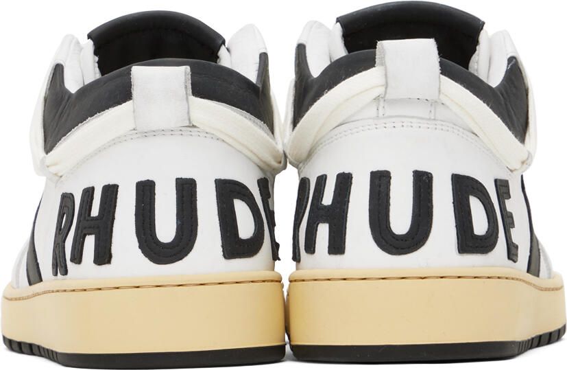 Rhude White & Black Rhecess Low Sneakers