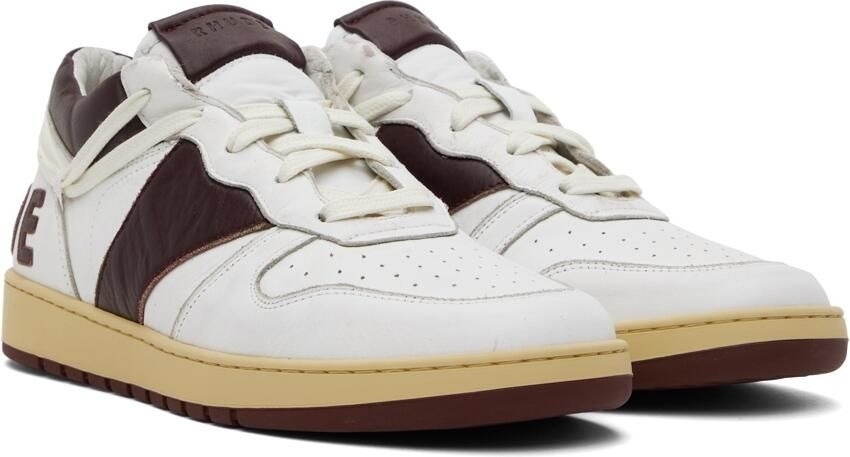 Rhude White & Brown Rhecess Low Sneakers - Picture 2