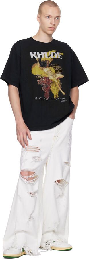 Rhude White & Green Rhecess Low Sneakers - Picture 12